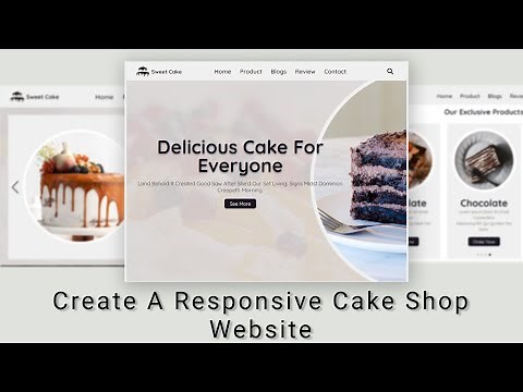 Create A Responsive Cake Shop Website Design Using HTML - CSS - JavaScript || Step By Step