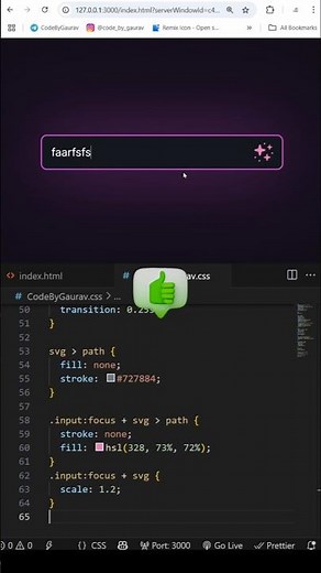 ✨ Beautiful Input Animation with HTML, CSS & JS #webdevelopment #coding #htmlcssjavascript #shorts