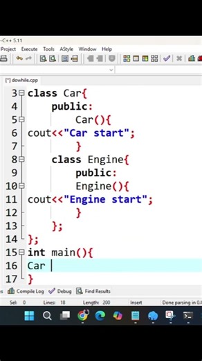 Nested Classes in C++ Explained | Simple Example | OOP Concept | C++ Shorts