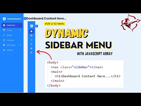 Build a Dynamic Sidebar Menu with JavaScript | Real UI Project