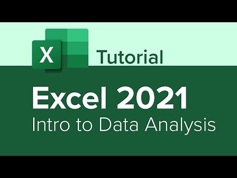 Excel 2021 Intro to Data Analysis Tutorial