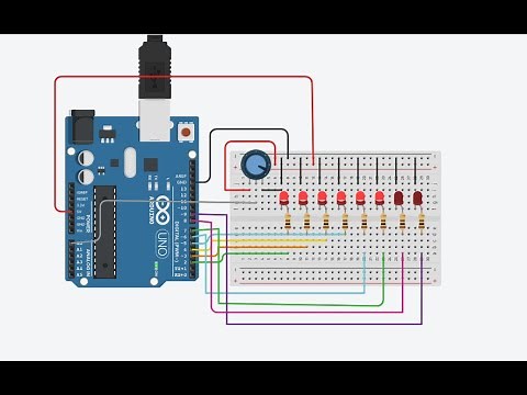 How To Make LED Chaser With Arduino || Tinkercad