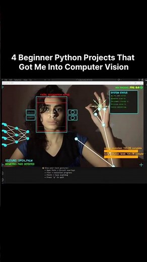 🔥⚡AI computer 💻 Vision Projects | Hand Tracking + Emotion Detection (Python OpenCV) CSE ai ml dl 😯😯