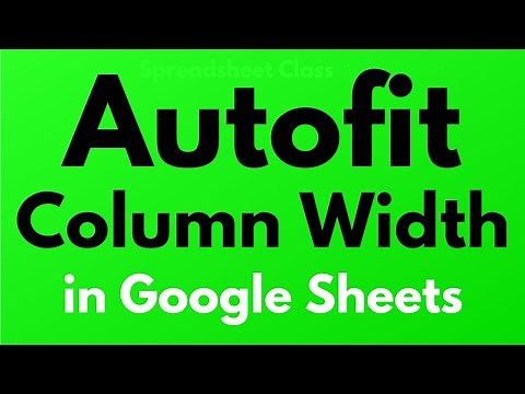 Automatically resize columns in Google Sheets with Fit to Data