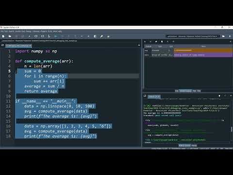 Debugging in Python with Spyder