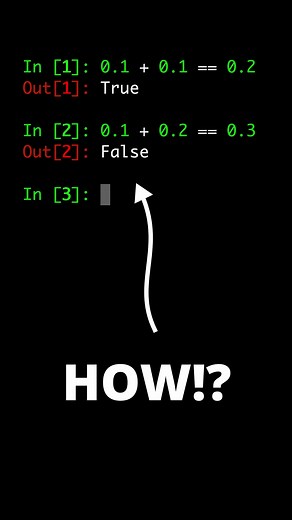 How does Python handle floating point numbers and arithmetic? Understanding this helps explain why developers see strange results during equality comparisons! Follow @codeaffinitydev to learn more about python, programming, and coding! #python #pythonprogramming #coding #programmer#programming #computerscience #knowledge #pythontutorial #numbers #code#coder #tech #techtok #techtoktips