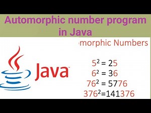 Automorphic number in java