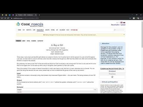 Codeforces 236A - Boy or Girl solution | Codeforces