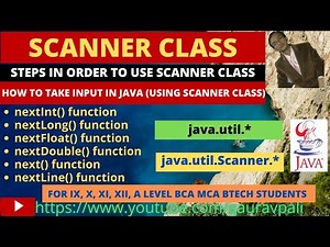 Scanner Class in Java Explained | nextInt, nextFloat, nextLine & More | Java Input Functions