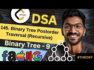 Binary Tree-9 | 145. Binary Tree Postorder Traversal (Recursive) | 🔥 Beginner Medium Advanced Level!