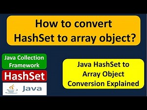 How to convert HashSet to array object? | Java Collection Framework