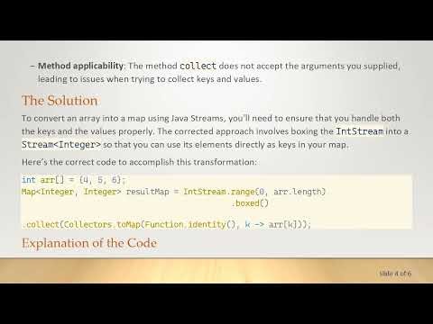 How to Convert an Array of Numbers to Map Using Java Streams