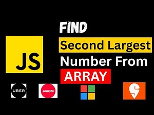 How To Find Second Largest Number From Array in JavaScript | Find Second Largest Number in Array
