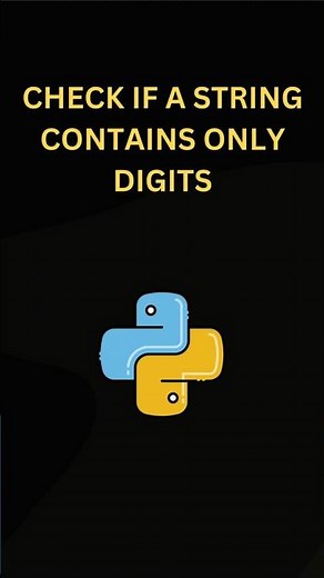 Check if a String Contains Only Digits or not in Python | Simple Python Trick!