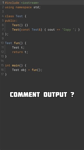Why Is Copy Constructor Called? 😱 #coding #cpp #quiz #shorts