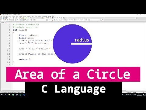 C Program to Find the Area of a Circle using Radius