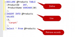 An overview of the SQL table variable