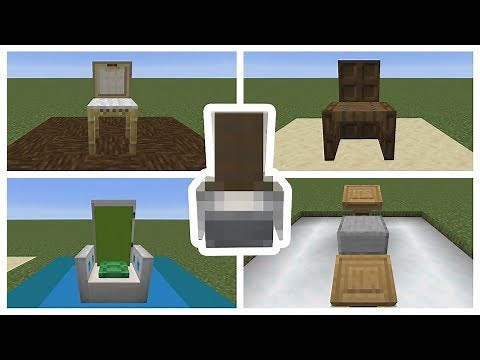TOP 5 MINECRAFT CHAIR DESIGNS! (Minecraft 1.14)