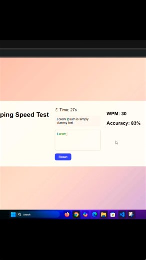 Typing Speed Test Website | HTML CSS JavaScript Project 🔥 | Real-Time & Accuracy ‪@CodeWithHarry‬