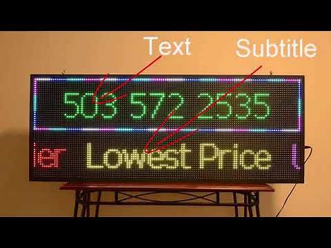 How to program a full color scrolling Led sign P10