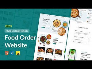 Build a responsive Food Order website with HTML, CSS and JS | Food Order Landing Page