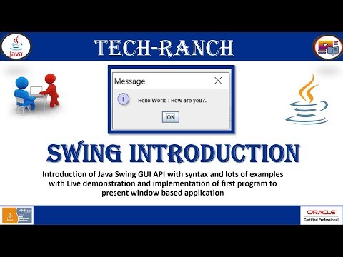 How to create frame using Swing JFrame GUI API ? | SWING GUI API | ‪@TechRanch‬