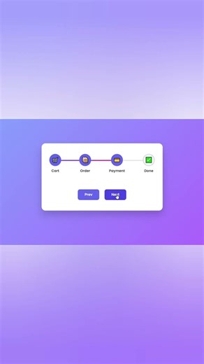Progress Steps UI with HTML CSS JavaScript ✨👀. #shorts #coding #tech #programming #viral