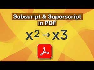 How to Create Text Subscript and Superscript in Adobe Acrobat Pro DC
