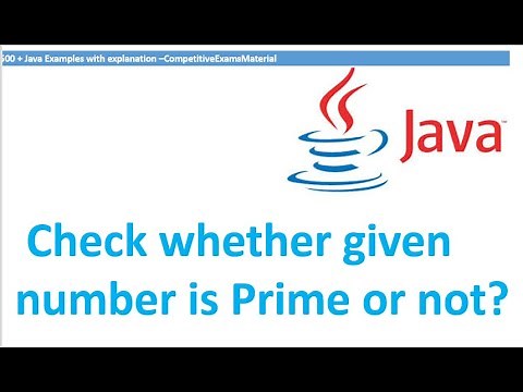 Write a java program to check whether given number is prime?