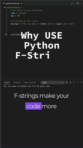Python F-STRINGs are Game Changers #coding #programming #python