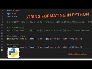 String formating in Python | python tutorial #5