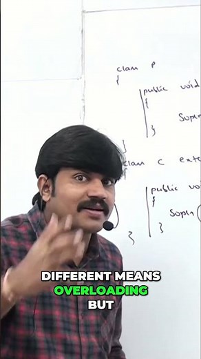 Method Overloading vs. Overriding: Easy Explanation #shorts