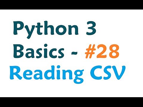 Python 3 Programming Tutorial - Reading from a CSV spreadsheet