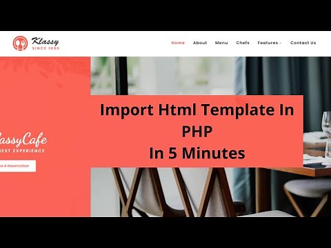 How to Import HTML Template In PHP | Php Template Tutorial