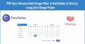 PHP Ajax Advance Date Range Filter in DataTables & Chart.js using Date Range Picker