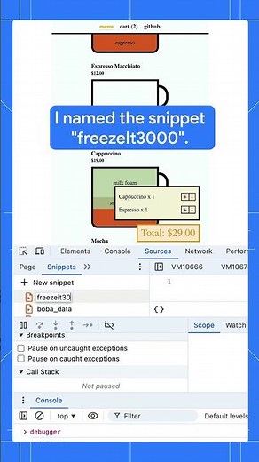 How to inspect disappearing elements