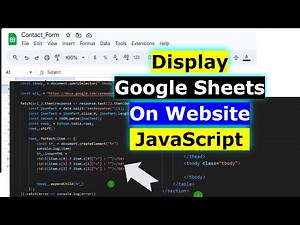 How to Read Google Sheets using JavaScript Fetch API | Data Visualization