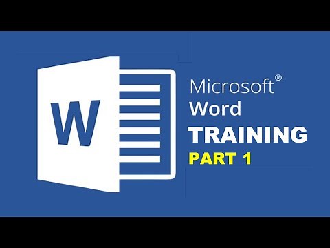 Word Processing and Microsoft Word Training - Part 1