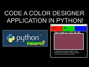 Create an RGB Color Designer Application using Python!