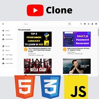 Youtube Clone Using HTML and CSS With Source Code