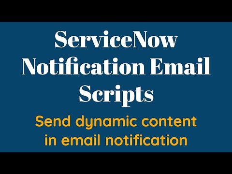 How to send dynamic email notification in ServiceNow | EMAIL NOTIFICATION SCRIPT