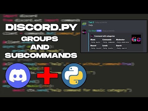 Discord.py groups and subcommands | Discord bot tutorial