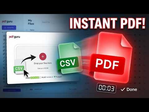 Convert CSV to PDF - Works on Windows, Mac & Mobile