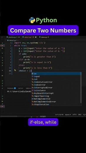 Comparing Two Numbers in Python | If-Else Statement Explained