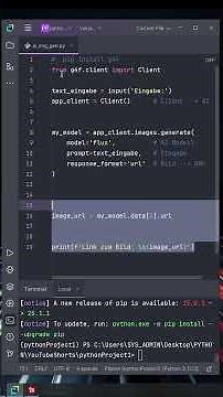 KI - Bildgenerator mit Python programmieren #python #ai #aiart #code #programming #shorts