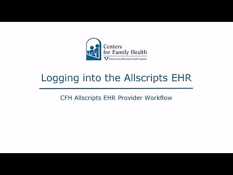 Logging into the Allscripts EHR