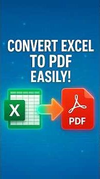 How to convert Excel into PDF
