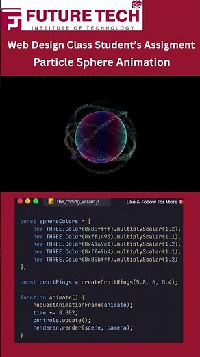 Creative Web Design Project – Particle Sphere Animation
