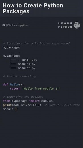 How to Create Packages in Python #coding #programminglanguage #pythonlearning #programming #python