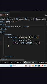 Reverse a String in JavaScript without using inbuilt methods | JS Coding Challenge